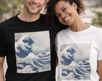 Wave Kanagawa T-Shirt | Hokusai Japanese Art Print Tee