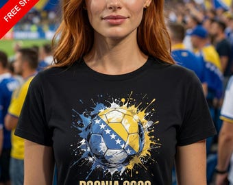 Bosnia Soccer 2026 T-Shirt | Football Fan Gift | Bosnia Pride Tee