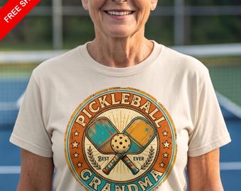 Pickleball Grandma T-Shirt | Retro Vintage Court Tee