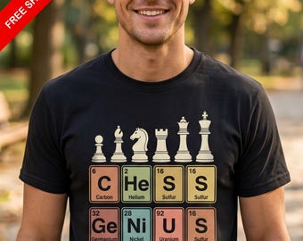 Chess Genius Periodic Table T-Shirt | Chemistry Science Lover Gift