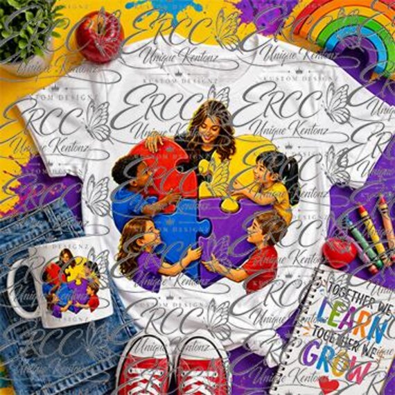 Teacher PNG Graphic | Today We Grow Minds, Back 2 School (Digital Download)
