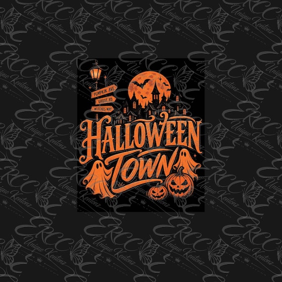 Halloween Town | digital download | printable design | png/jpg graphic | Halloween | Celebrate the Holidays