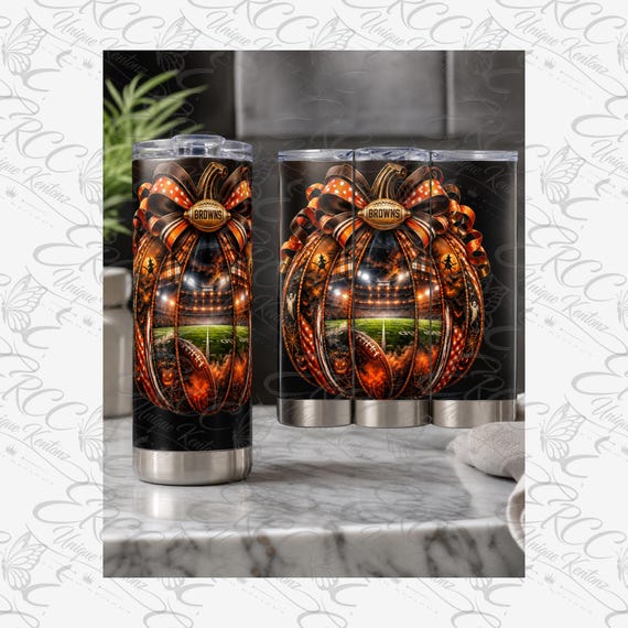 Halloween Football Pumpkin Browns | digital download | printable design | png graphic | Celebrate the Holidays