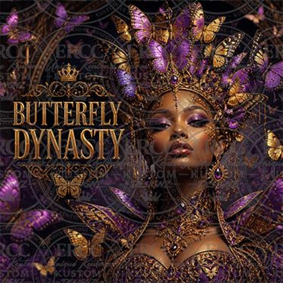 Butterfly Dynasty Goddess PNG | Black Woman Fantasy Clipart (Digital Download)