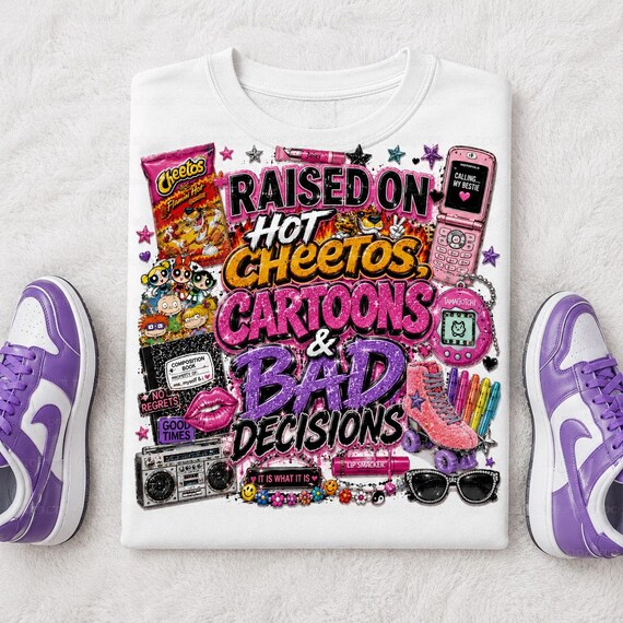 Retro Y2K Hot Cheetos Cartoons PNG | Funny Nostalgia Graphic (Digital Download)