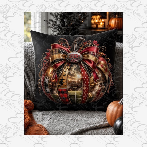 Halloween 49ERS Football Pumpkin | digital download | printable design | png graphic | Halloween Fun | Celebrate the Holidays