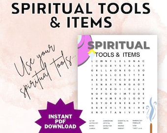 Spirtual Tools Word Search Printable | |Spiritual Activity Sheet