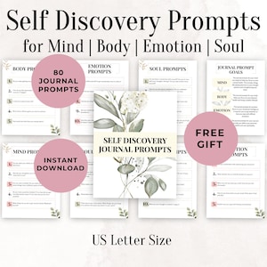 Journal Prompts for Self Discovery and Personal Growth Printable Pages | Self Discovery Questions and Writing Prompts for Women