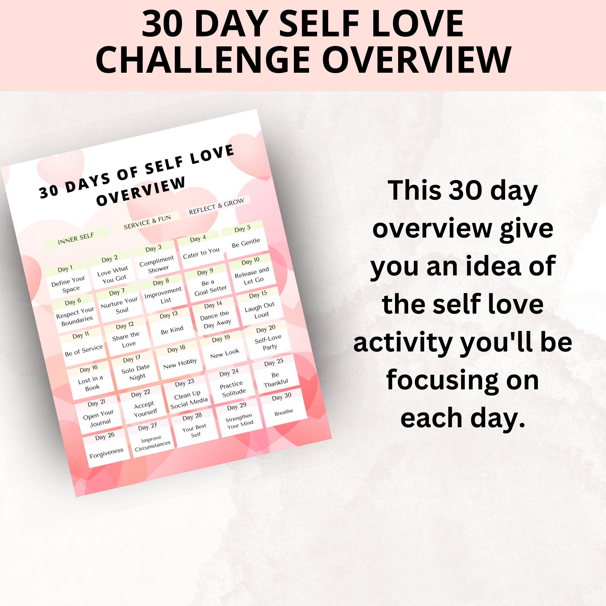 Self Love Boost Jumpstart Your Self Love Journey 30 Day Etsy