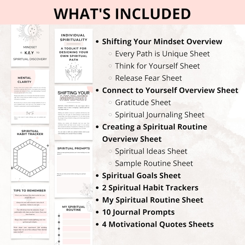 Individual Spirituality Toolkit Printable Spiritual Journey Workbook Spiritual Journal Prompts image 3
