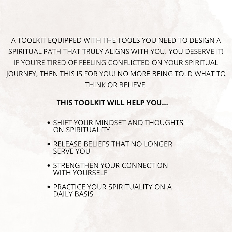 Individual Spirituality Toolkit Printable Spiritual Journey Workbook Spiritual Journal Prompts image 2