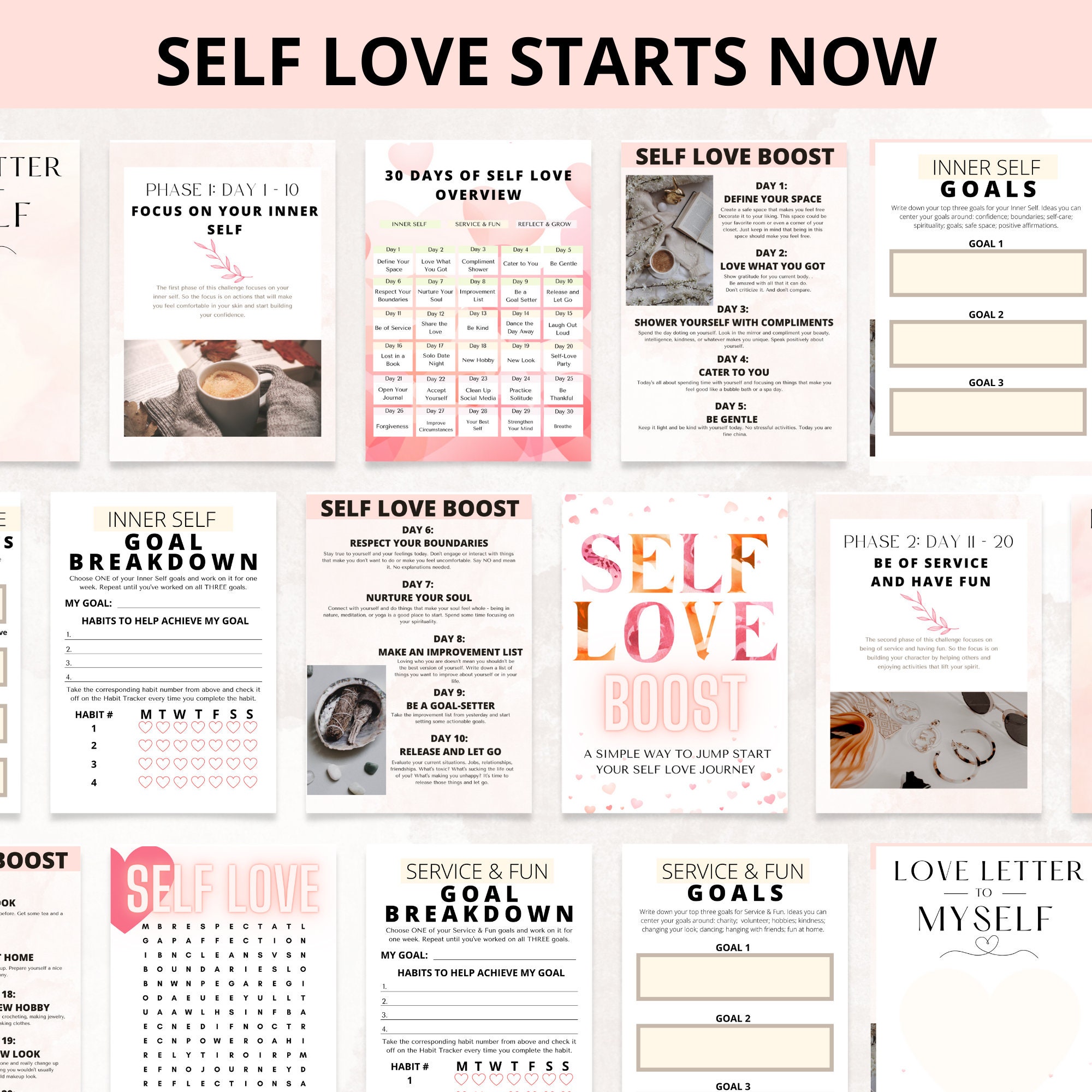 Self Love Boost Jumpstart Your Self Love Journey 30 Day Etsy