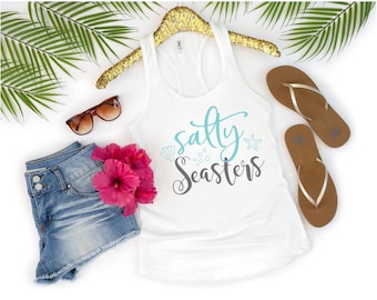 Salty Sisters Tank, salty shirt, salty t shirt, salty beach shirt, salty vibes, stay salty, stay salty shirt, salty bitch, lets get salty