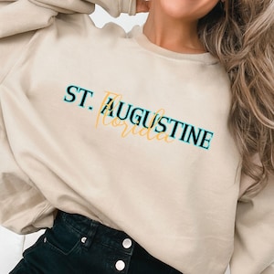 St Augustine Sweatshirt, Saint Augustine Florida Beach Shirt, Florida Sweatshirt, Spring Break Crewneck Pull, florida vacation shirt