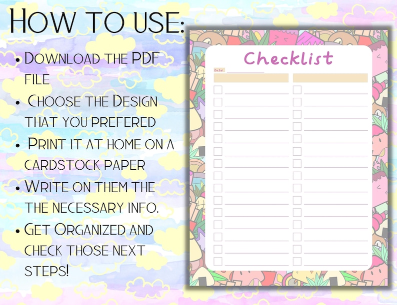 Printable Blank Checklists Different Designs Styles, to Do List ...