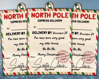 Vintage Santa Gift Tag: Christmas Printable (Digital Download)