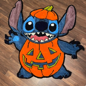 Stitch Pumpkin custom rug