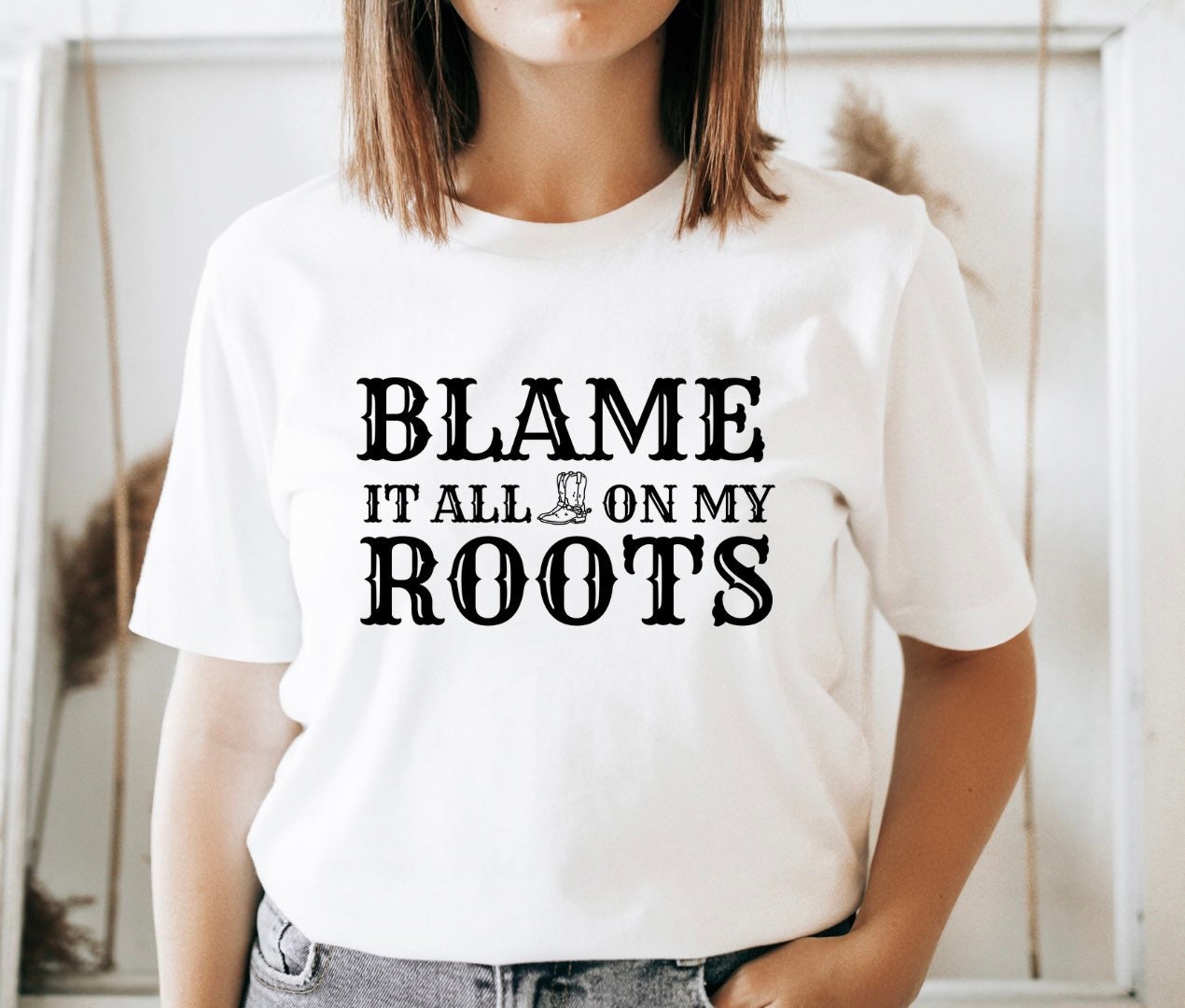 Garth Brooks Tshirt Blame It All on My Roots Tshirt Friends - Etsy