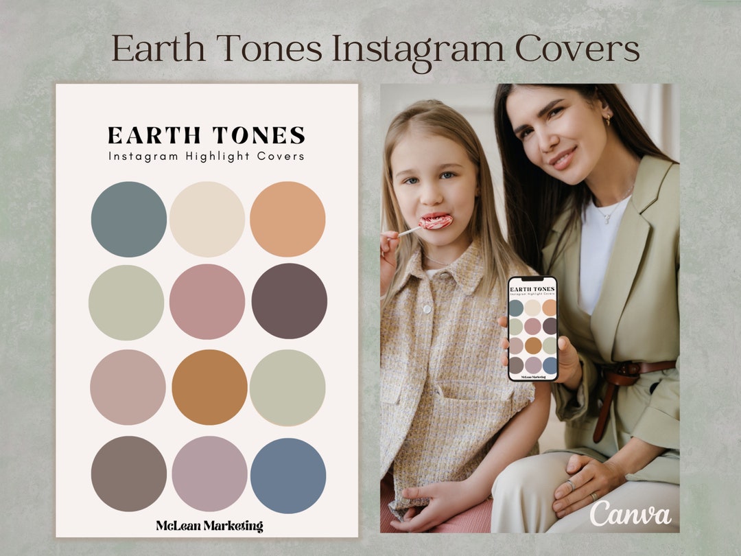 30 Earth Tone Instagram Highlight Covers: Neutral Palette (canva) - Etsy