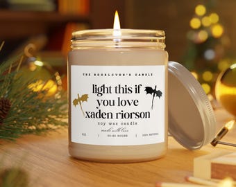 Book Lover's Soy Candle: Xaden Riorson Fourth Wing Scent, 9oz