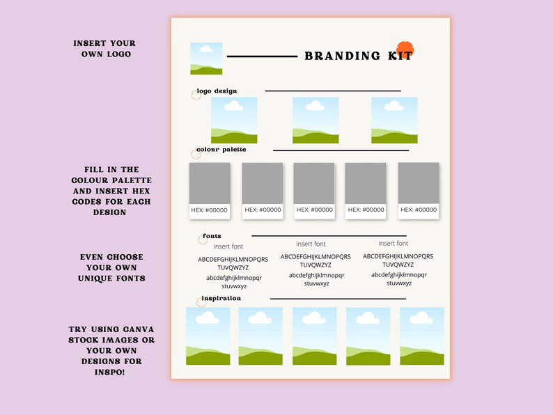 Canva Brand Kit Template | Mini Brand Board (Digital Download) image 4