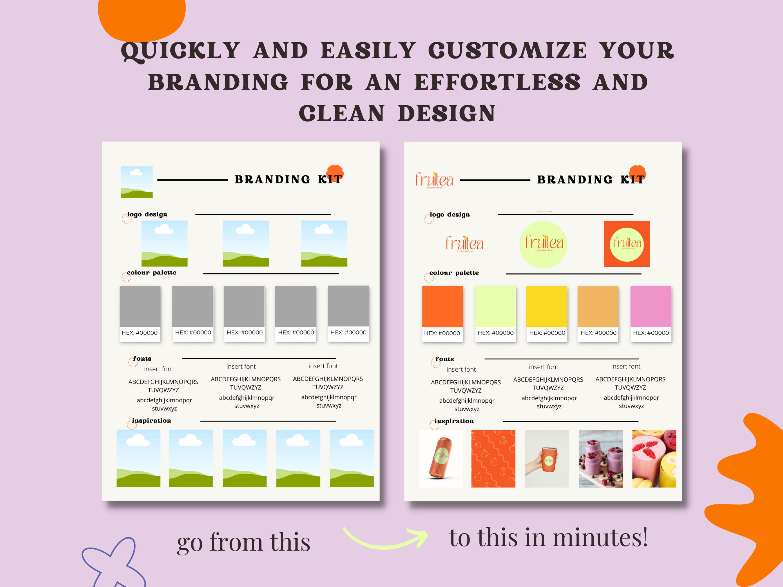 Canva Brand Kit Template | Mini Brand Board (digital Download) - Etsy