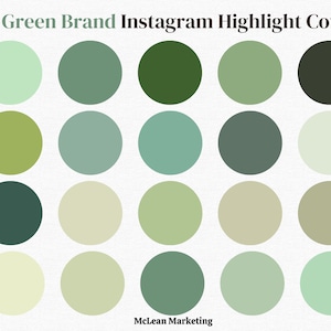 Green Tones Instagram Highlight Covers: Abstract Neutral Shades (Digital Download)