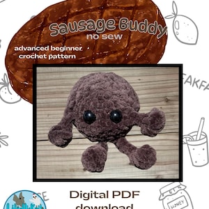 Sausage Buddy crochet pattern - no sew