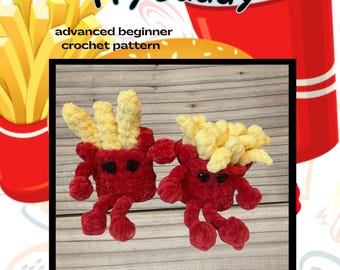 French Fry Buddy crochet pattern no sew