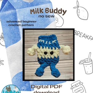 Patrón de crochet para el cartón de leche Buddy (sin costura)