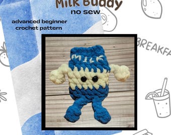 Milk Carton Buddy crochet pattern - no sew