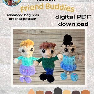 Friend Buddies Crochet Pattern: Beginner Friendly (PDF Download)