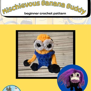 Mischievous Banana Buddy crochet pattern