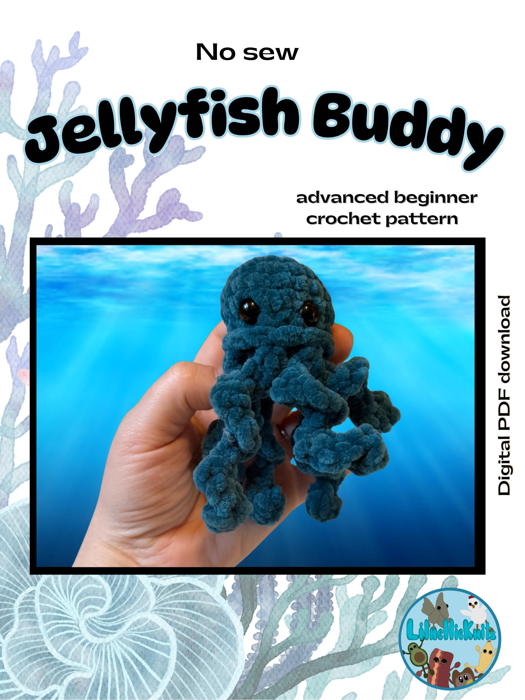 39 Crochet Jellyfish Patterns: Amigurumi, Rattles, Squish, and Keychains 36 Jellyfish Buddy Crochet