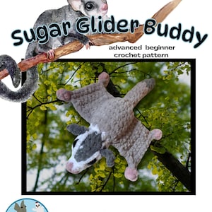 Sugar Glider Buddy Crochet Pattern: beginner, claw machine (PDF)