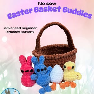 Easter Basket Buddies Crochet Pattern No Sew