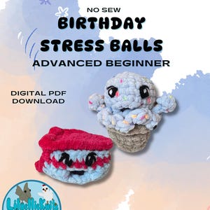 Birthday Stress Ball Buddies crochet pattern