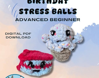 Birthday Stress Ball Buddies crochet pattern