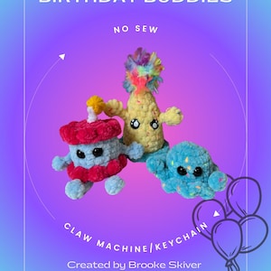 Birthday Buddies Crochet Pattern - No Sew