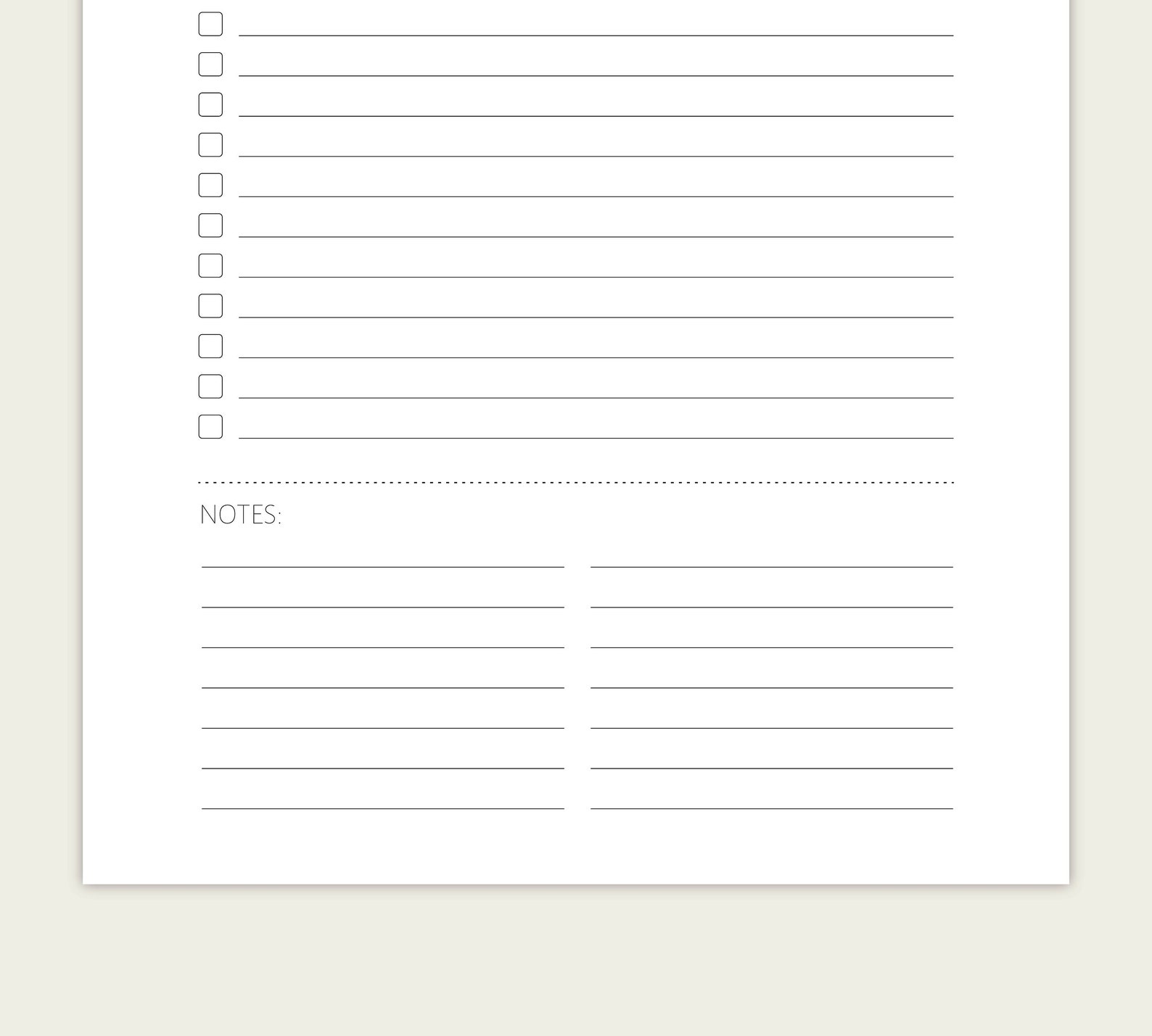 Clean Minimal to Do List Printable Download, Productivity and ...