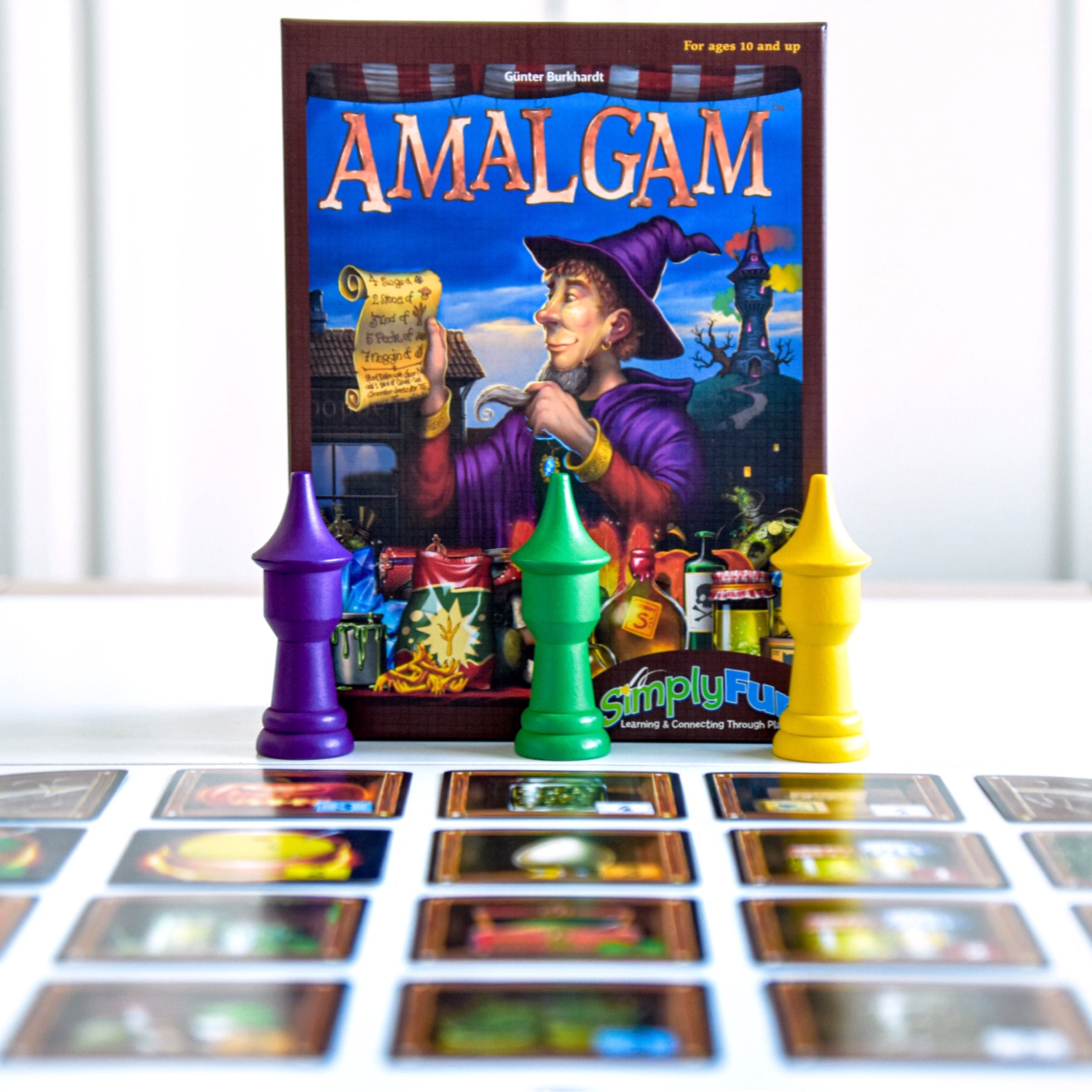 Amalgam A Strategy Board Game Wizard Math Educational 