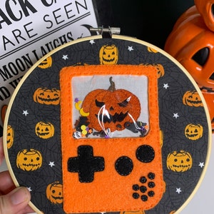 Halloween Gameboy Embroidery Art: 3D Holiday Decor