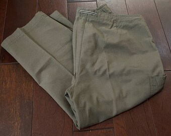 Dockers Capri Cargo Hose Grün Damen Gr.34 Vintage