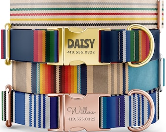 Personalized Dog Collars Boy Dog Collars, Custom Dog Collar with Name, Martingale Style available, Best High Quality Dog Collars