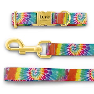 Personalized Dog Collars, Custom Dog Collars with Name, Tie Dye Dog Collars Bild 7