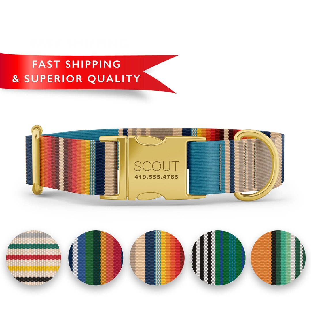 Personalized Dog Collars Boy Dog Collars Custom Dog Collar Etsy