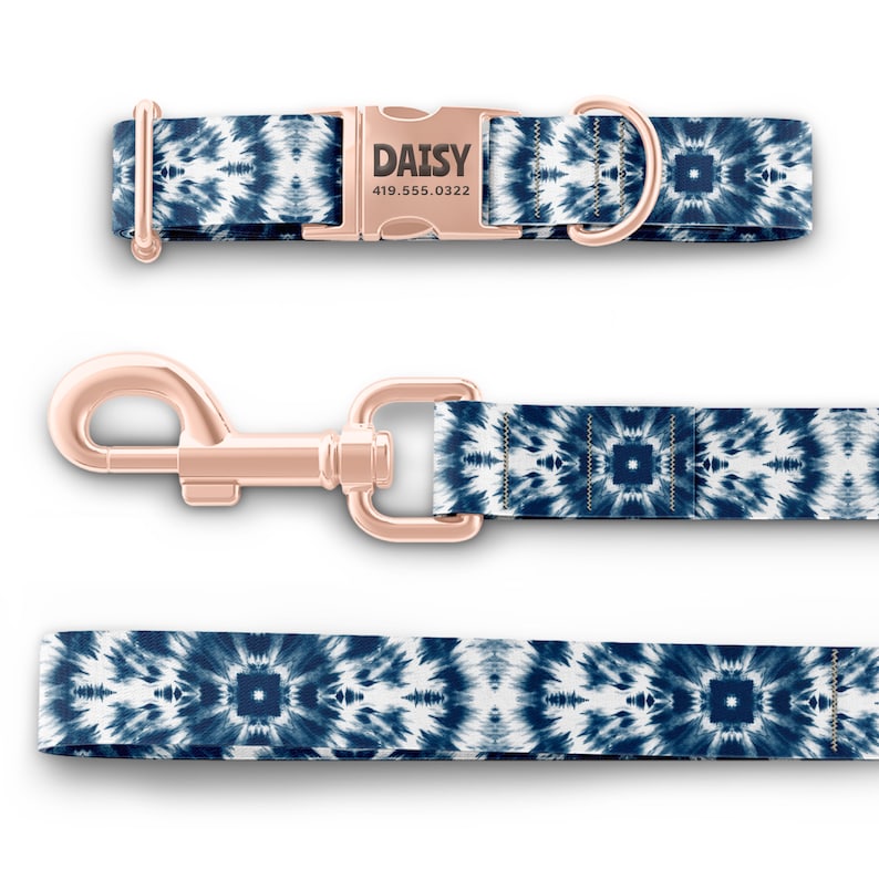 Personalized Dog Collars, Custom Dog Collars with Name, Tie Dye Dog Collars Bild 9