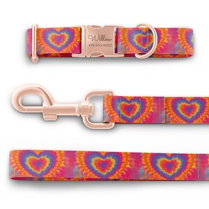 Personalized Dog Collars, Custom Dog Collars with Name, Tie Dye Dog Collars Bild 6