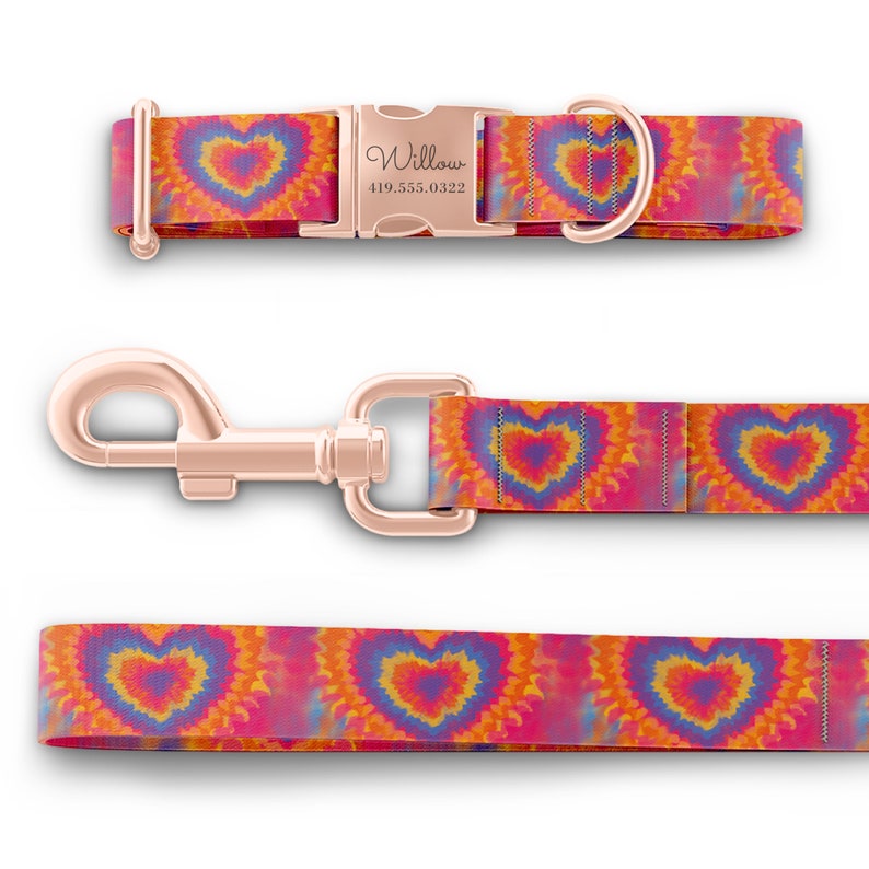 Personalized Dog Collars, Custom Dog Collars with Name, Tie Dye Dog Collars Bild 6