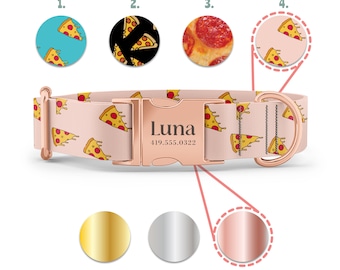Personalized Dog Collar All Metal Buckle Laser Engraved With